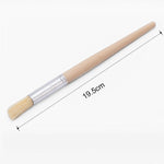 Set 2 spazzole per pulizia polvere con manico in legno