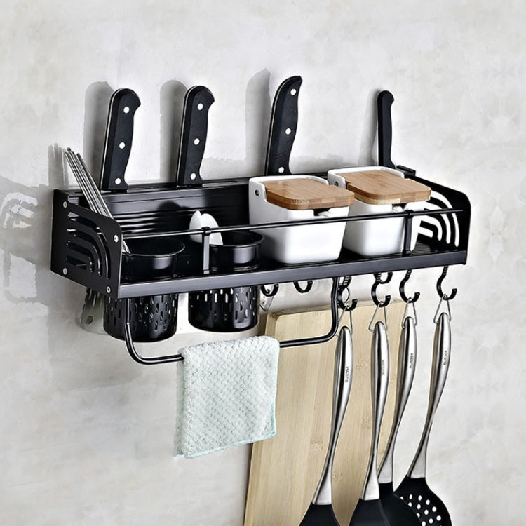 Versione B 50 cm 2 tazze 10 ganci Portaoggetti da cucina multifunzione a parete per portacondimenti, B Version 50cm 2 Cups