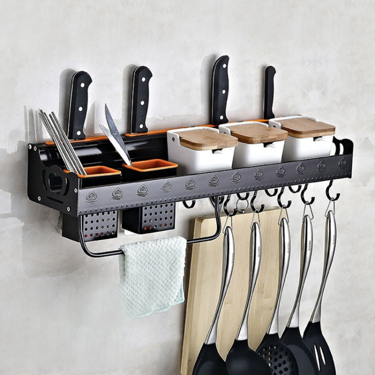 Versione C 60 cm 2 tazze 10 ganci Portaoggetti da cucina multifunzione a parete per portacondimenti, C Version 60cm 2 Cups