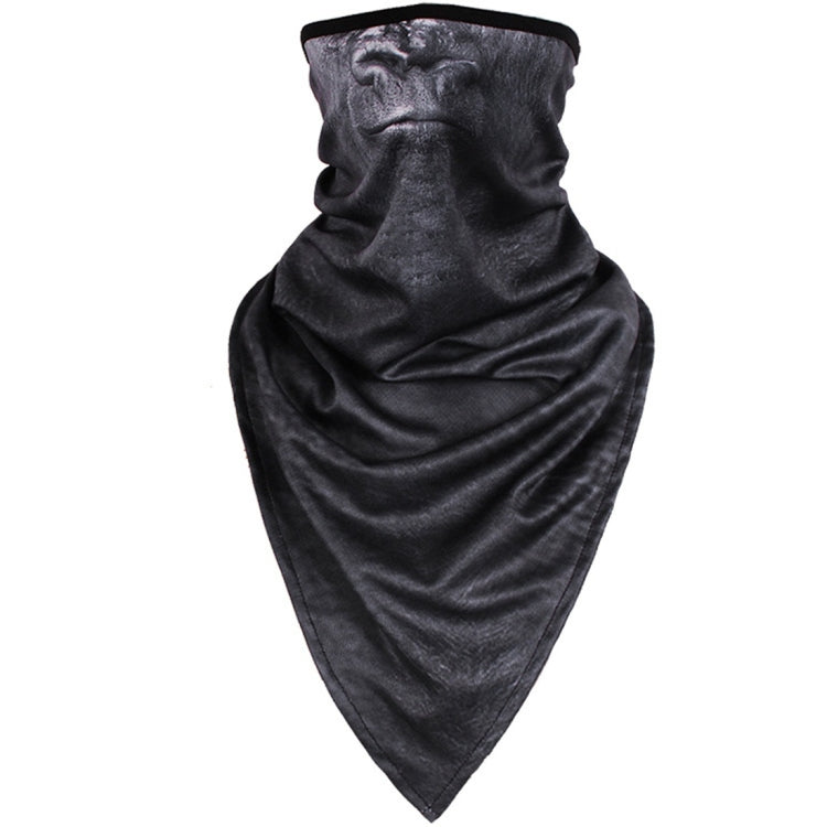Cappuccio per maschera animale con asciugamano triangolare antivento multifunzione per esterni, Windproof Triangle
