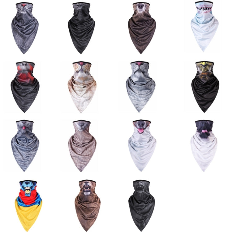 Cappuccio per maschera animale con asciugamano triangolare antivento multifunzione per esterni, Windproof Triangle
