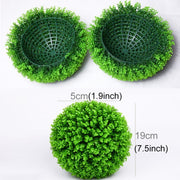 Artificiale verde eucalipto pianta palla albero matrimonio evento casa decorazione esterna ornamento da appendere, diametro: 7,5 pollici, 7.5 inch