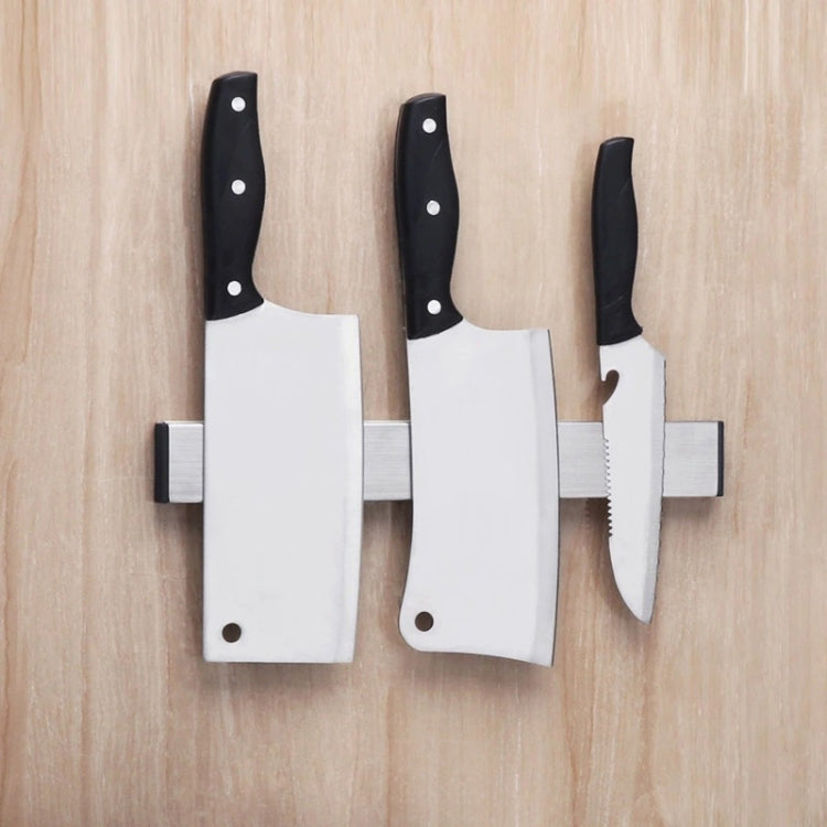 Portacoltelli magnetico a parete in acciaio inossidabile 304 con punzonatura gratuita da cucina, dimensioni: 31x4x1,5 cm, Size:31x4x1.5cm