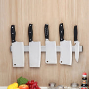Portacoltelli magnetico a parete in acciaio inossidabile 304 con punzonatura gratuita da cucina, dimensioni: 51x4x1,5 cm, Size:51x4x1.5cm