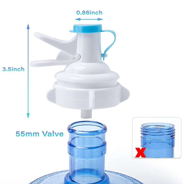 Valvola erogatrice per rubinetto per bottiglia d'acqua in PP per bottiglia con corona da 55 mm con coperchio antipolvere, Faucet Dispenser Valve