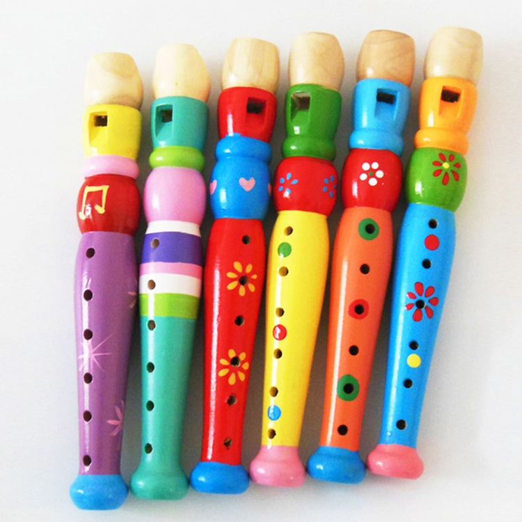 Sussidi didattici per l'educazione precoce dei bambini della scuola materna Giocattoli da gioco musicali con flauto colorato in legno, dimensioni: 20 * 2,5 cm, CD-5289 Flute