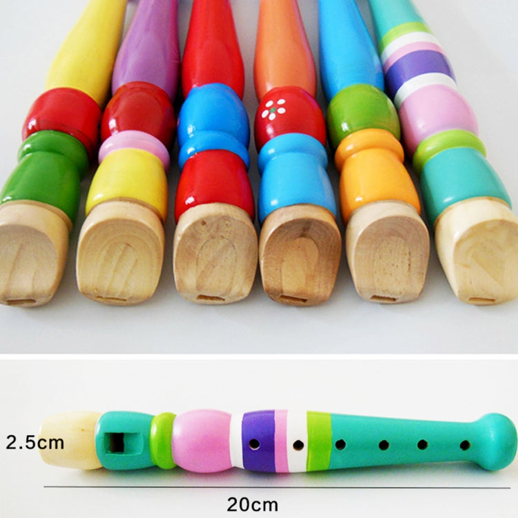 Sussidi didattici per l'educazione precoce dei bambini della scuola materna Giocattoli da gioco musicali con flauto colorato in legno, dimensioni: 20 * 2,5 cm, CD-5289 Flute