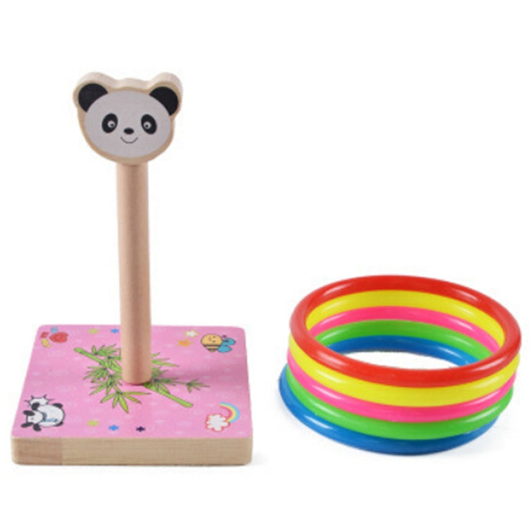 Bambini dell'asilo Panda in legno Animali Lancio di anelli Giochi di attività Giocattoli, dimensioni: 9 * 9 * 14,7 cm, HC5190A, HC5190B, HC5190C, HC5190D