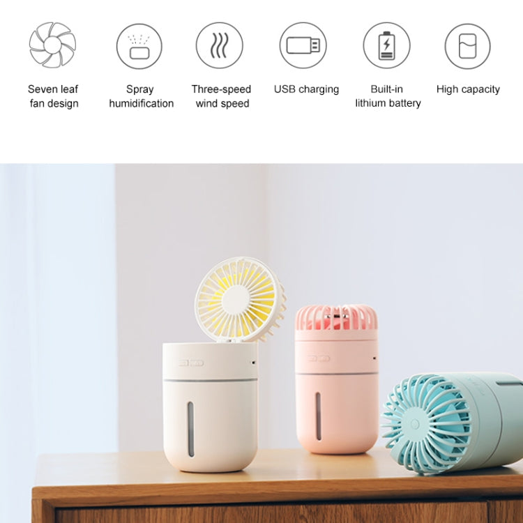 T9 Portable Adjustable USB Charging Desktop Humidifier Fan with 3 Speed ​​Control