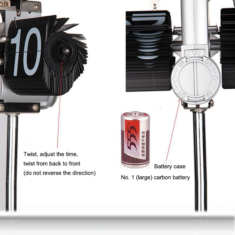 Piccolo orologio da equilibrio con carrello retrattile per camera da letto creativa per casa e ufficio, Retractable (Black)