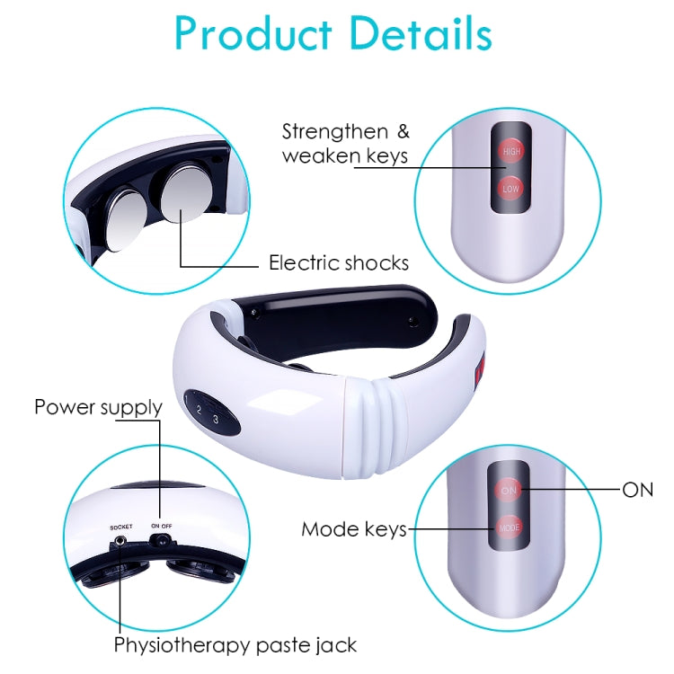 Massaggiatore per il collo con scossa elettrica a impulsi domestici Massaggiatore per il corpo intelligente, alimentato a batteria (batteria non inclusa), Old Battery Power