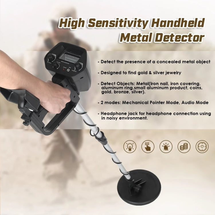 MD4030 Underground Metal Detector, Measuring Range: 1-30cm, MD4030 Black