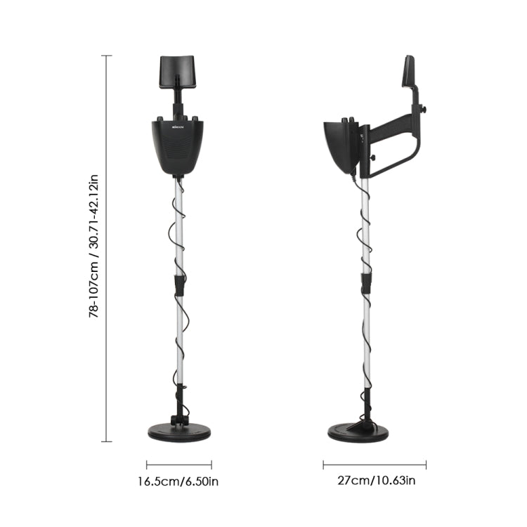 MD4030 Metal Detector sotterraneo, campo di misura: 1-30 cm, MD4030 Black