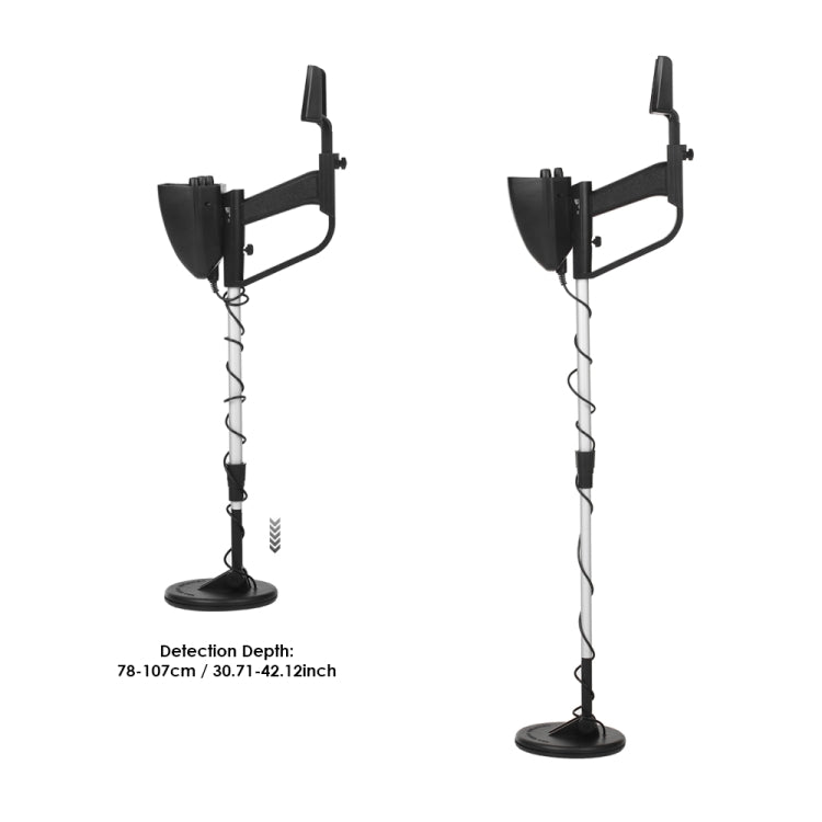 MD4030 Metal Detector sotterraneo, campo di misura: 1-30 cm, MD4030 Black