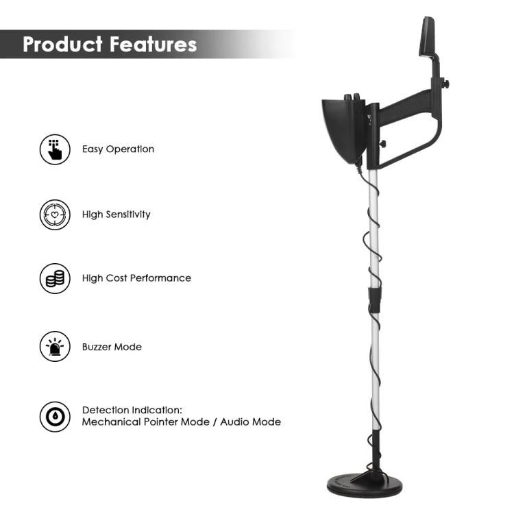 MD4030 Underground Metal Detector, Measuring Range: 1-30cm, MD4030 Black