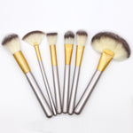 Kit pennelli trucco 18 pezzi beige 25x12x4 cm