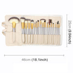 Kit pennelli trucco 18 pezzi beige 25x12x4 cm