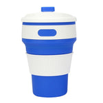 Tazza da viaggio multifunzione pieghevole portatile in silicone da 350 ml