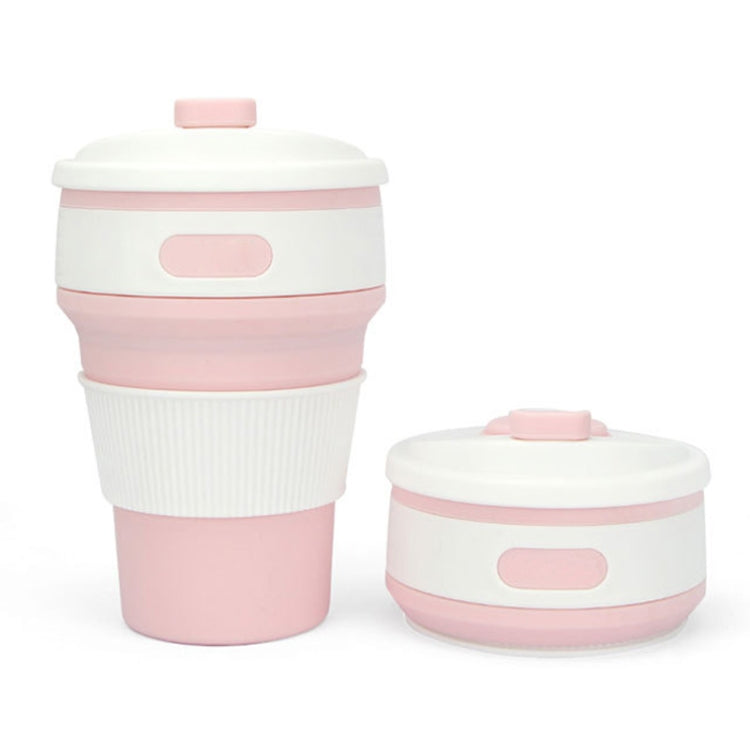 Tazza da viaggio multifunzione pieghevole portatile in silicone da 350 ml
