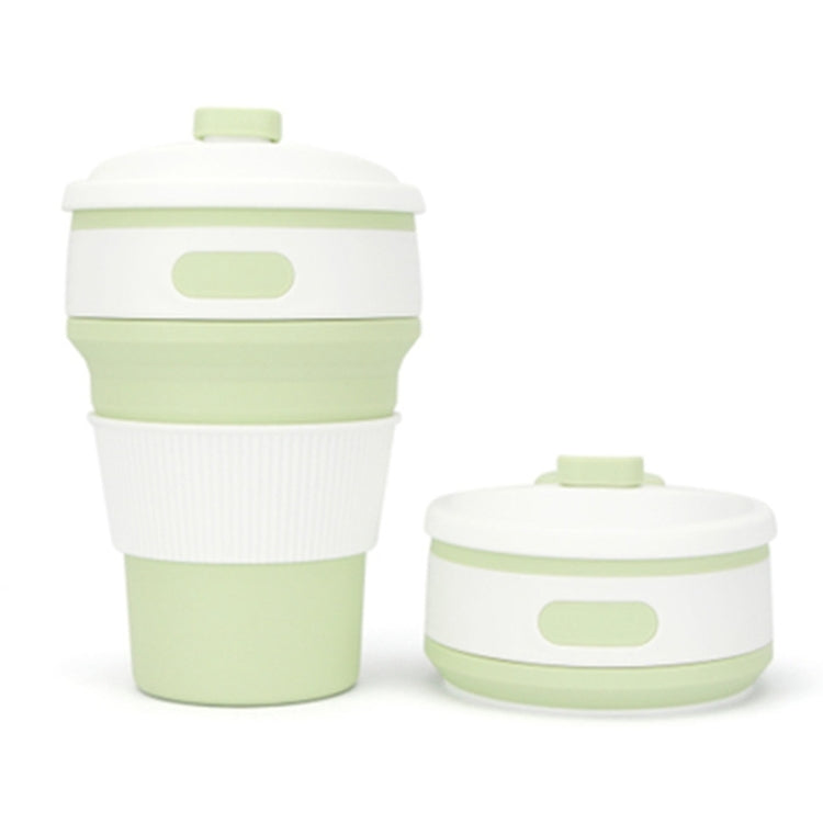 Tazza da viaggio multifunzione pieghevole portatile in silicone da 350 ml