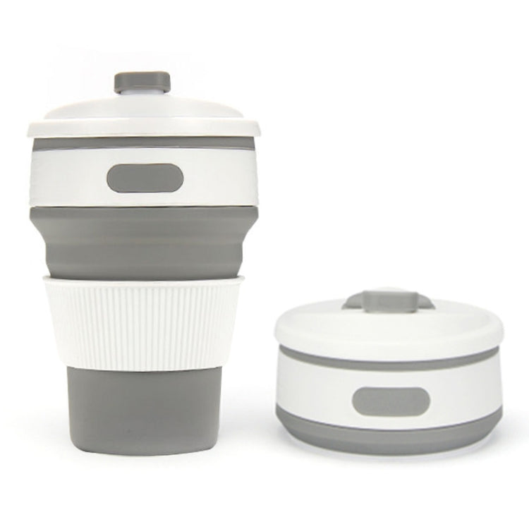 Tazza da viaggio multifunzione pieghevole portatile in silicone da 350 ml