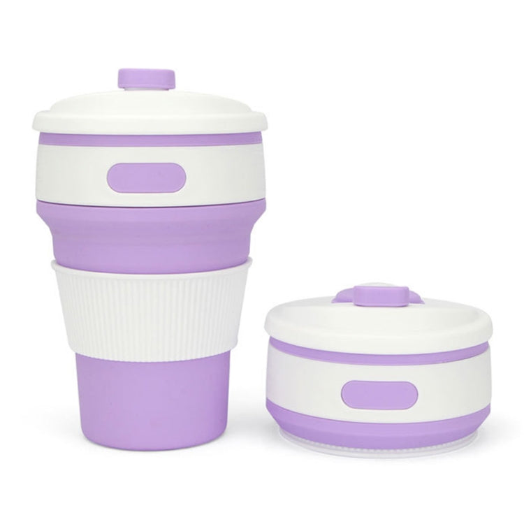 Tazza da viaggio multifunzione pieghevole portatile in silicone da 350 ml
