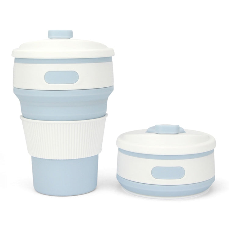Tazza da viaggio multifunzione pieghevole portatile in silicone da 350 ml