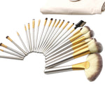 Kit di strumenti per pennelli per trucco di bellezza beige 24 in 1 di alta qualità, dimensioni: 25,4 * 52,6 cm, Beige