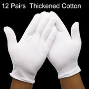 Guanti da lavoro in puro cotone da 12 paia, cotone addensato, Thickened Cotton