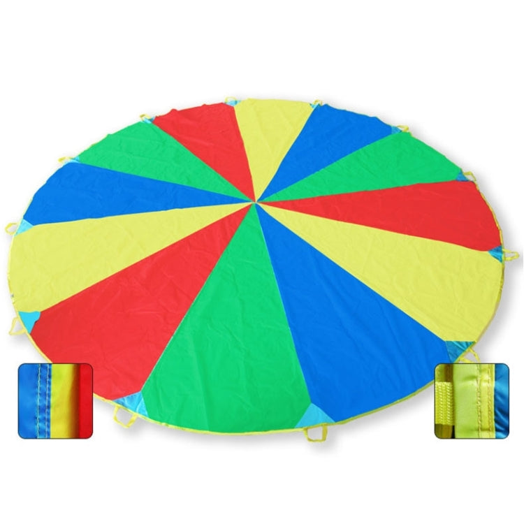 2 m Bambini Gioco all'aperto Esercizio Sport Giocattoli Arcobaleno Ombrello Paracadute Gioca a un giocattolo divertente con 8 cinghie per maniglie per famiglie / Asili nido / Parchi divertimenti, 2m 8 Handle Straps