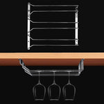 Portabicchiere da vino sospeso in acciaio inossidabile a tre file MICLAN, dimensioni: 34 * 32 * 27 cm, Size: 34*32*27cm