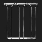 Portabicchiere da vino sospeso in acciaio inossidabile a tre file MICLAN, dimensioni: 34 * 32 * 27 cm, Size: 34*32*27cm
