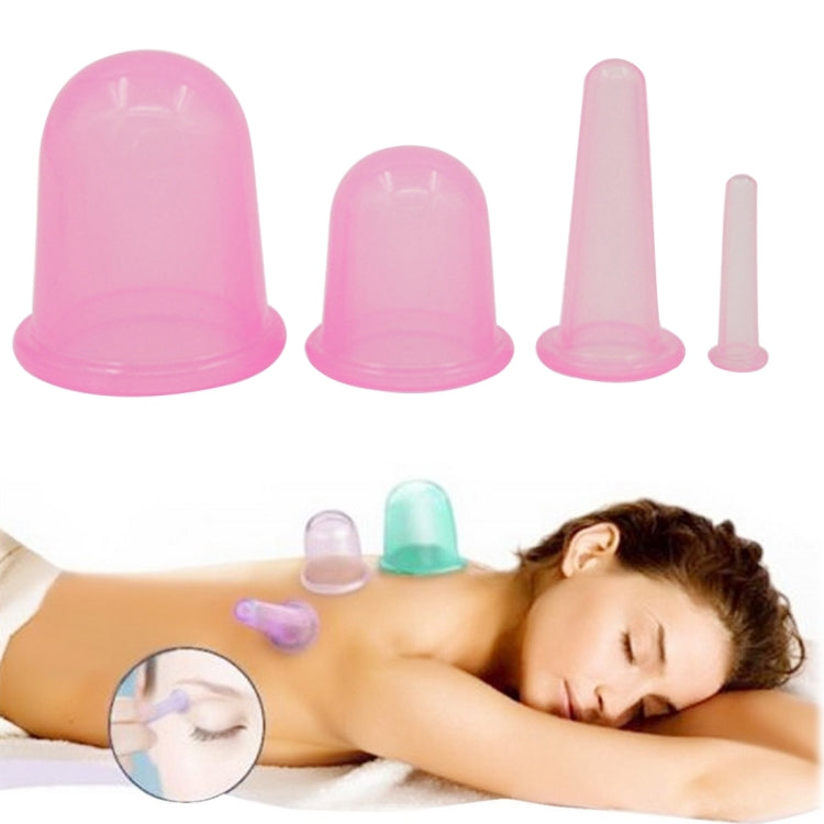 Coppette in silicone sottovuoto per massaggio del corpo 4 in 1, consegna colore casuale, 4 in 1