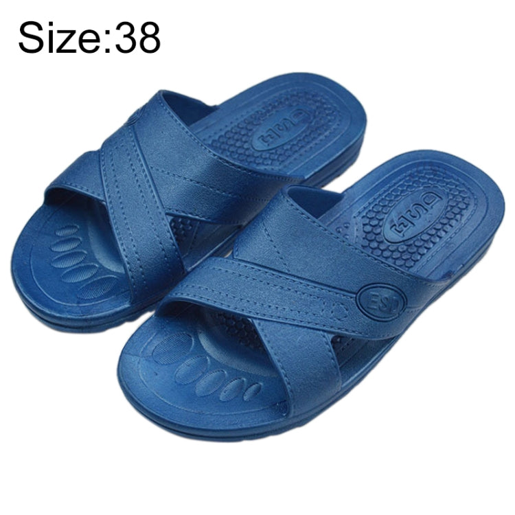 Ciabatte antistatiche antiscivolo a forma di X, taglia 38, Size: 38 (Blue), Size: 38 (Black)