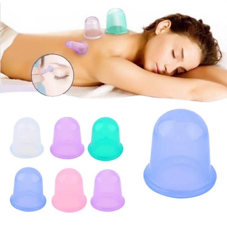 Coppetta per coppettazione in silicone sottovuoto per massaggio del corpo per assistenza sanitaria, consegna colore casuale, 1 PCS