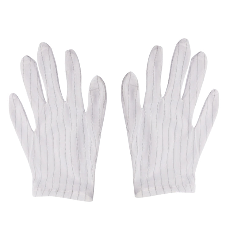 Guanti in plastica a strisce antistatiche da 10 paia, dimensioni: dimensioni libere, Plastic Gloves