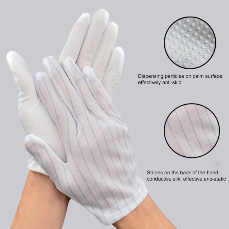 Guanti erogatori a righe antistatici da 10 paia, dimensioni: dimensioni libere, Dispensing Gloves