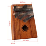 Kalimba a 17 toni in legno di acacia 23x19 cm