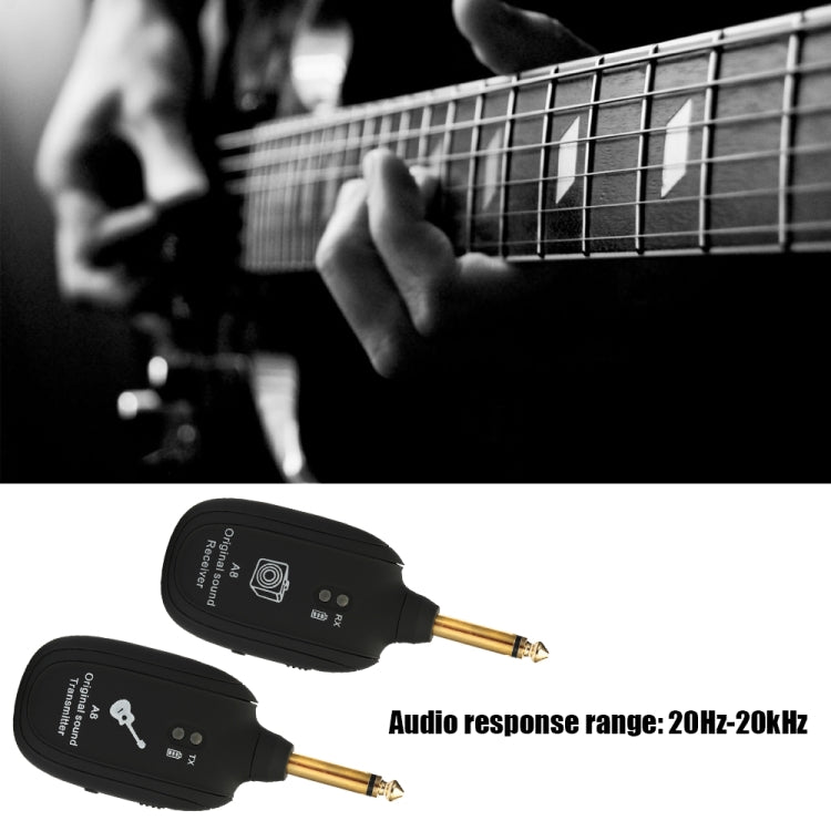 Ricevitore trasmettitore wireless per chitarra Pickup del sistema di connessione wireless per chitarra elettrica A8, Guitar Wireless Transmitter