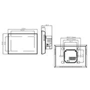 BHT-8000-GA-SS Brushed Stainless Steel Mirror Control Water Heating Energy Saving and Environmentally Friendly Smart Home Negative Display LCD Screen Round Room Thermostat Without WiFi, without WiFi