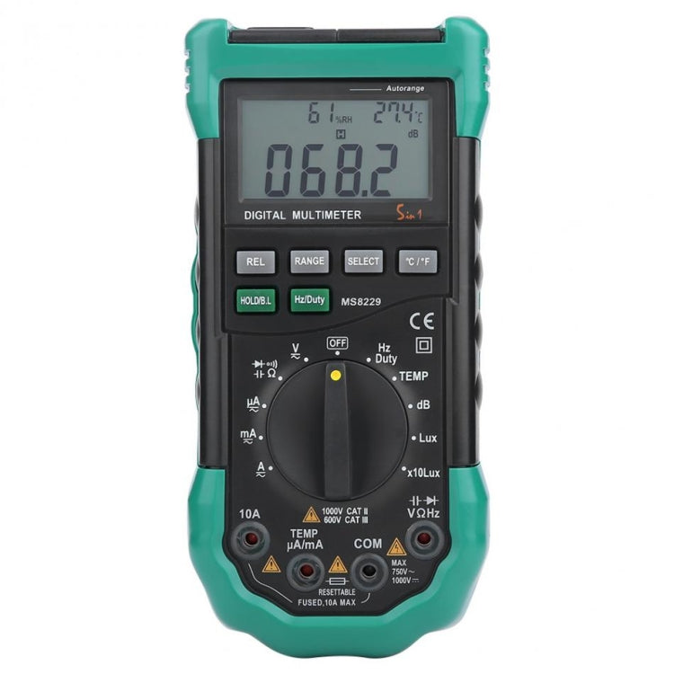 BSIDE MS8229 Digital Multimeter LUX Noise Meter Humidity and Temperature Tester