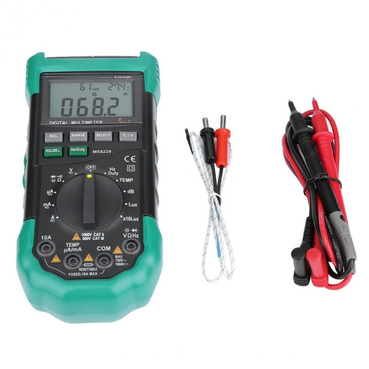 BSIDE MS8229 Digital Multimeter LUX Noise Meter Humidity and Temperature Tester