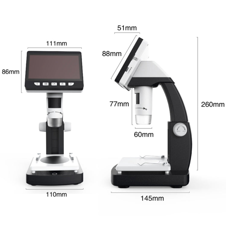 inskam306 HD Digital Microscope with 4.3 inch Screen and HDMI Port 1080P, inskam306