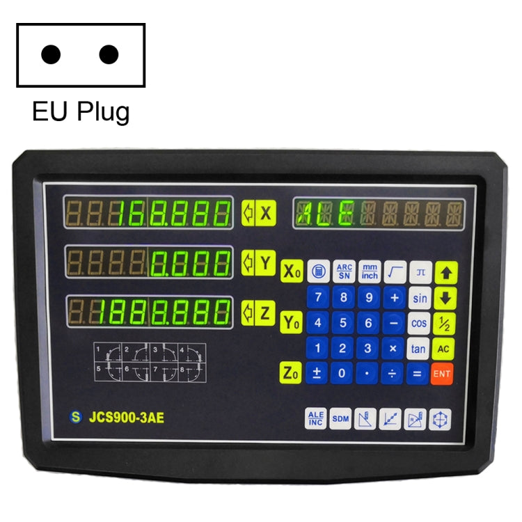 JCS900-3AE Three-axis Digital Readout Display Lathe, AU Plug, JCS900-3AE