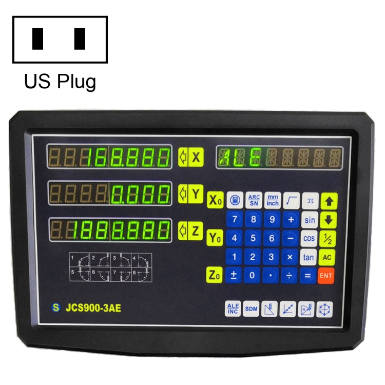 JCS900-3AE Three-axis Digital Readout Display Lathe, AU Plug, JCS900-3AE