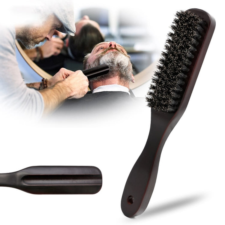 Manico in legno Spazzola per cinghiale Pulizia dei capelli Spazzola per barba da uomo Antistatico Barbiere Hair Styling Pettine Strumenti da barba, Beard Brush