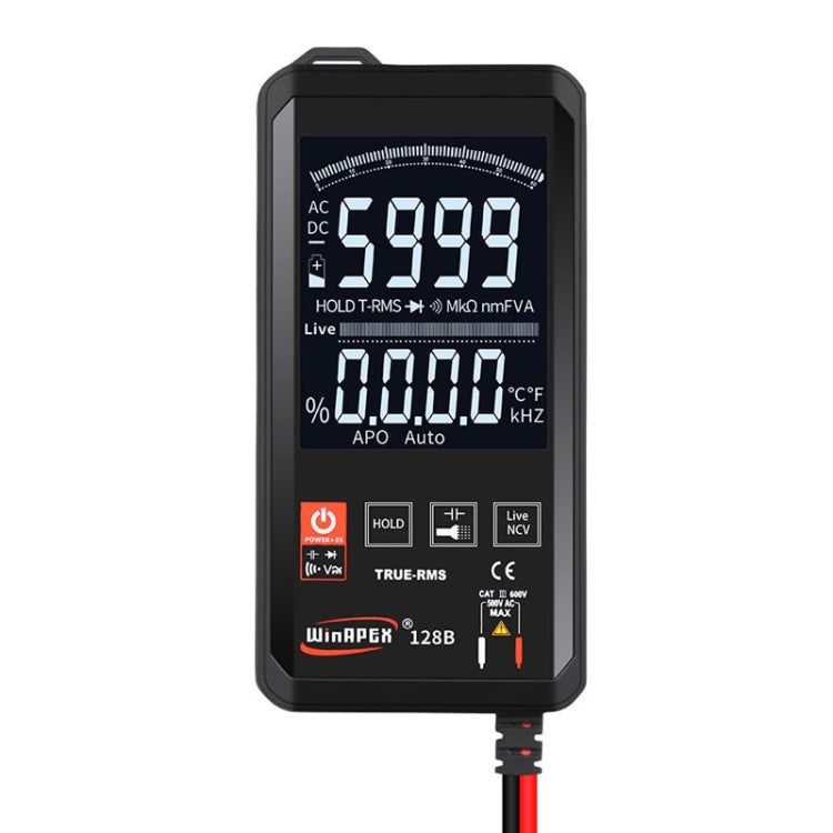 HY128B Ultra-thin Touch Intelligent Digital Multimeter with Reverse Display High Precision Fully Automatic Actual Value Multimeter,HY128B