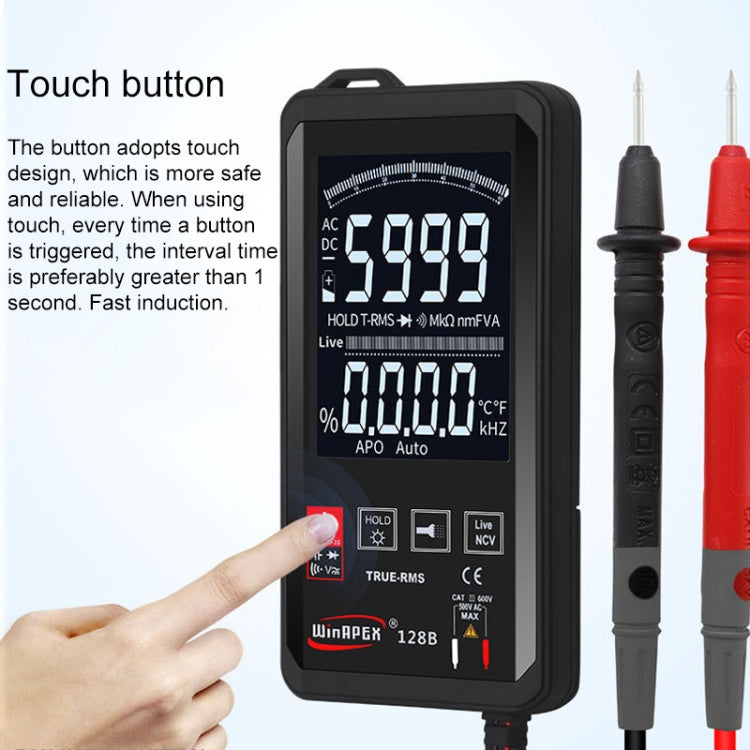 HY128B Ultra-thin Touch Intelligent Digital Multimeter with Reverse Display High Precision Fully Automatic Actual Value Multimeter,HY128B