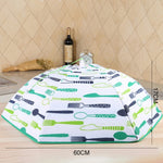 Copertura per alimenti pieghevole Mantieni gli alimenti caldi Copertura in foglio di alluminio, modello di stoviglie blu, dimensioni: 60 * 60 * 17 cm, Size: 60*60*17cm, Blue, Size: 60*60*17cm, Red, Size: 70*70*17cm, Pink, Size: 70*70*17cm, Blue        ...
