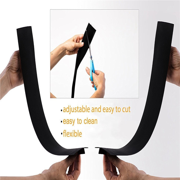 Striscia di tenuta nera antipolvere per cucina a fessura per stufa a gas, antivegetativa, dimensioni: 53,5 * 5 * 1 cm, 53.5cm(Black)